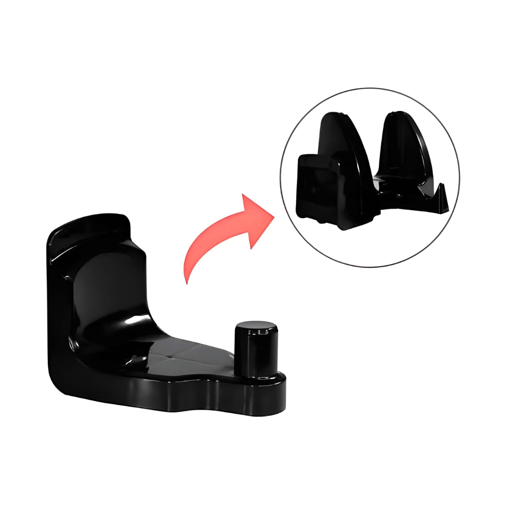 Visão Suporte de Parede para Bobinas Preto (Tipo L) e Suporte para Bobinas